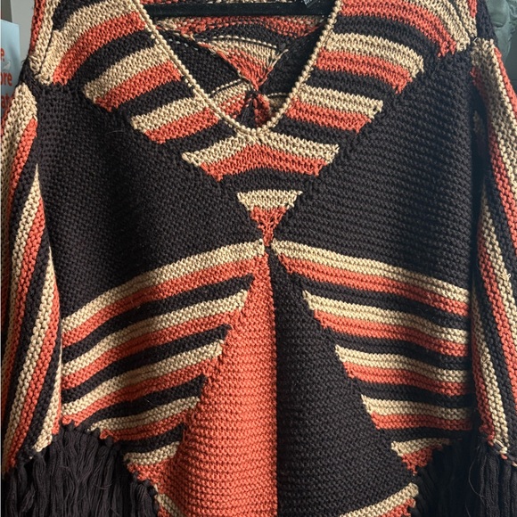 Laundry By Shelli Segal Multicolor Knit Wool Poncho - Picture 3 of 4